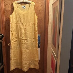Flax Sunlit Yellow Sleeveless Dress